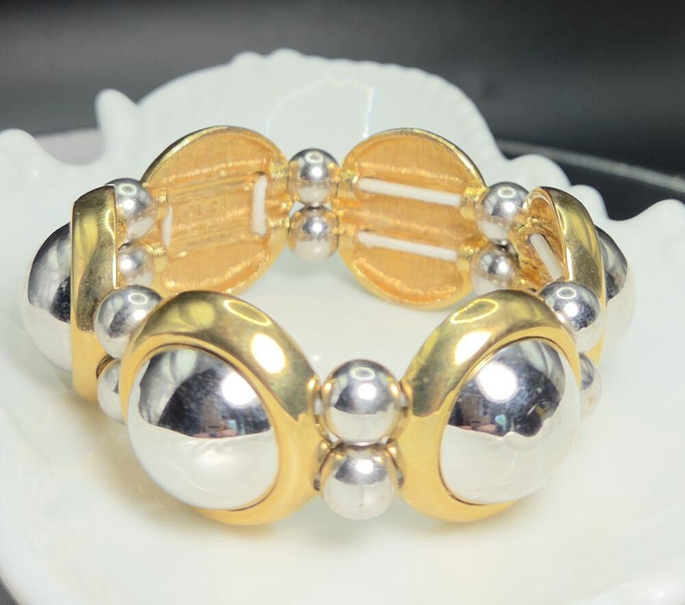 Vintage Liz Claiborne Expansion Bracelet Gold & Silver Tone